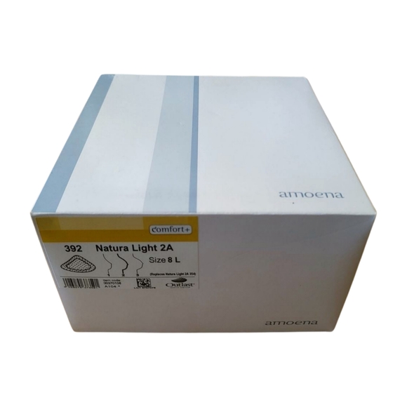 Amoena Comfort Plus Natural Light 2A Breast Form Prosthesis Size 8L New in Box - Picture 2 of 6